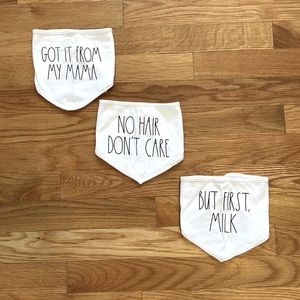 RAE DUNN 3 pack baby bandana bibs